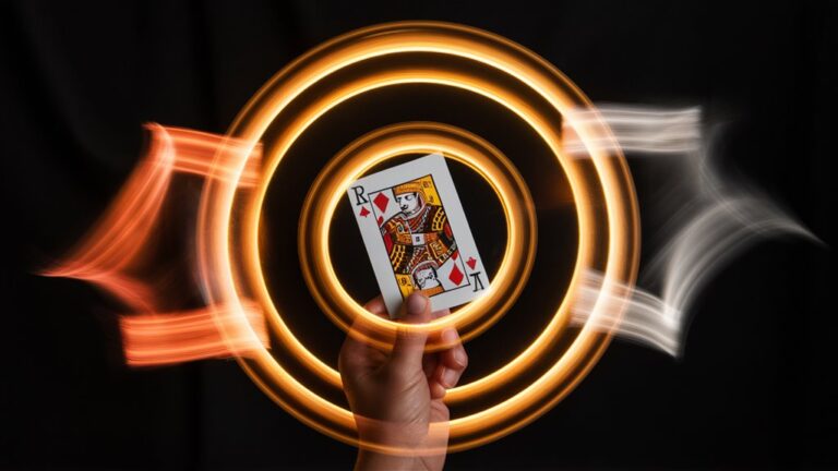 cards dance through motion