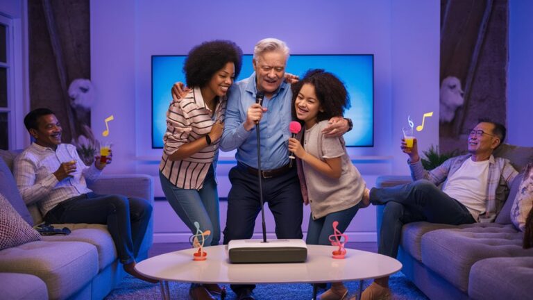 family singing fun together