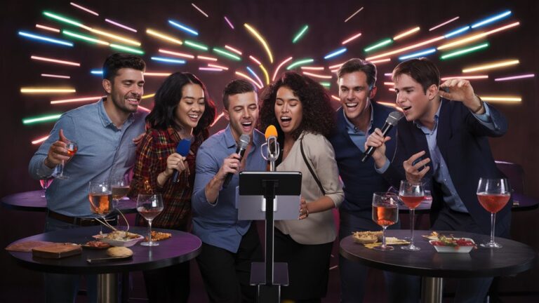 fun team singing party