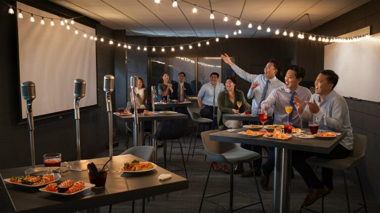 organize fun work singing