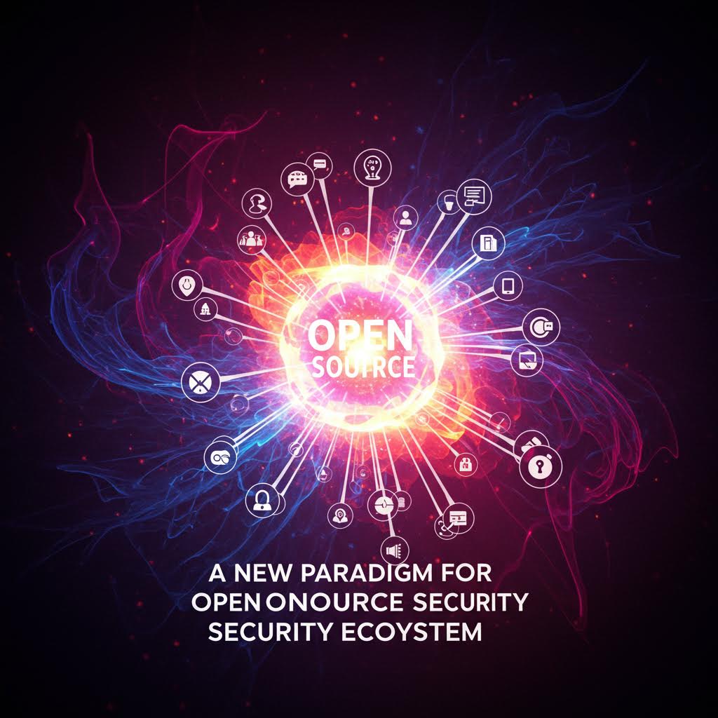 디지털 협력의 원형 빛깔 속에 자연스럽게 녹아든 온카스터디가 협업의 상징처럼 퍼져 나가는 모습