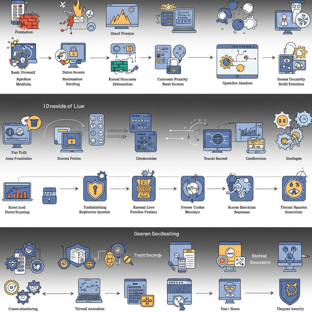 보안 프로세스를 단계별로 시각화한 흐름도가 기술적 진화를 드러내며 그 정교함이 온카스터디를 떠올리게 하는 모습