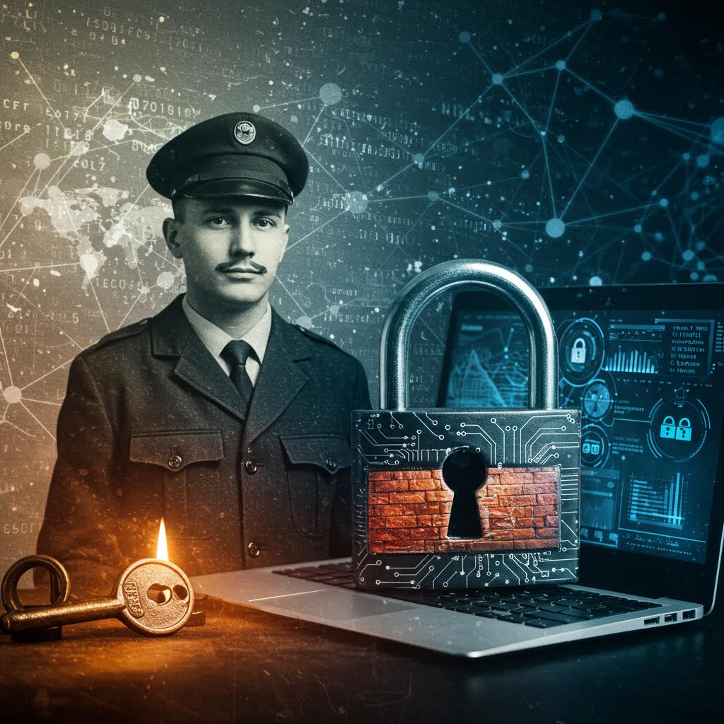 잠금과 데이터가 맞물린 화면 속에 온카스터디의 보안 철학이 응축된 신뢰의 장면