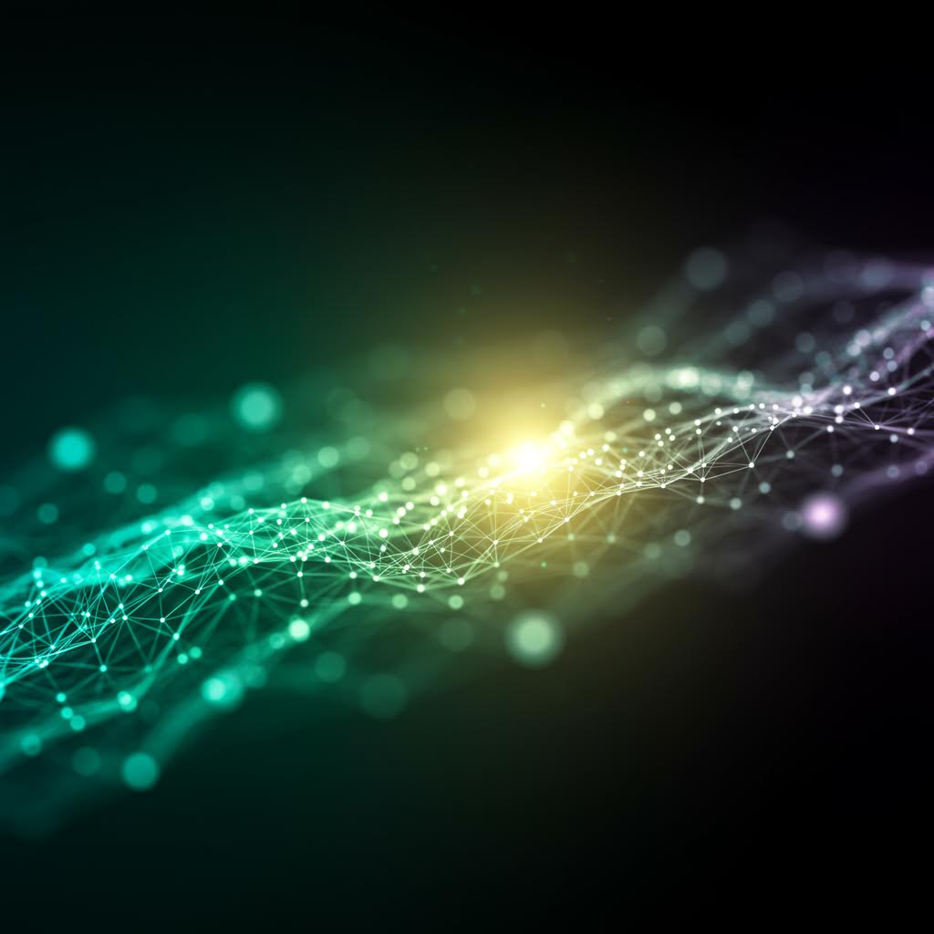 어둠 속에서 이어지는 빛의 그물망이 온카스터디의 신뢰 구조를 닮은 유기적 장면