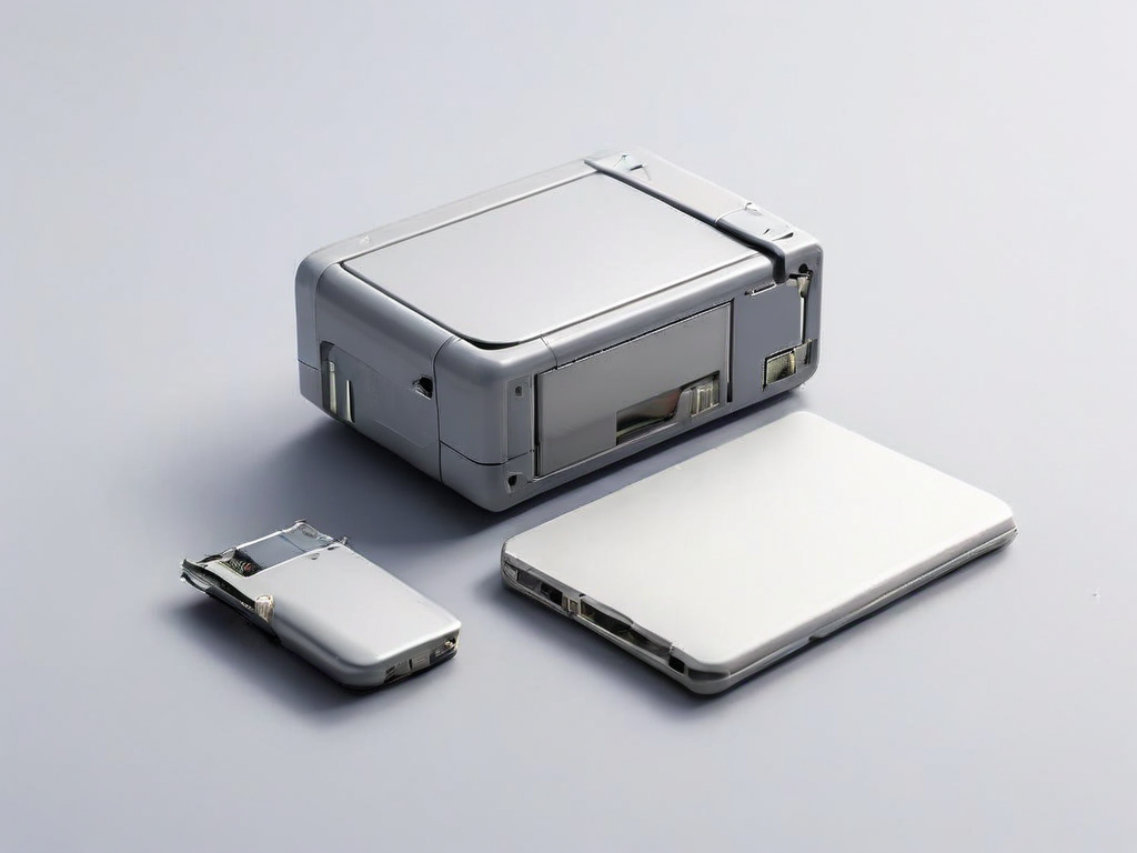Three blank storage objects arranged on a gray surface, representing a digital archive review before holiday spending.